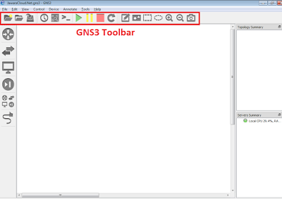 GNS3 Toolbar belajar jaringan komputer