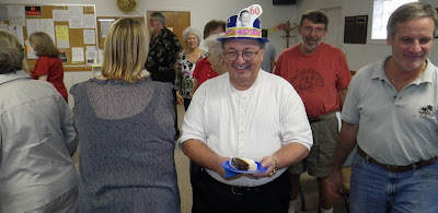 Andy with a piece of Birthday Cake