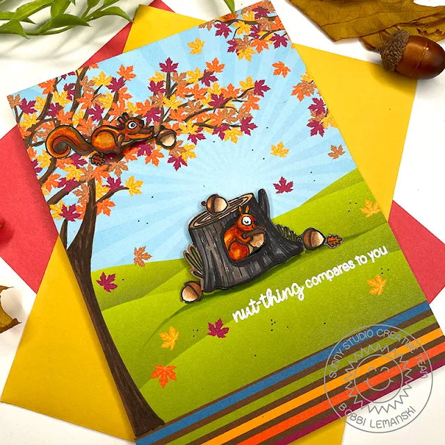 Sunny Studio Stamps: Squirrel Friends Autumn Card by Bobbi Lemanski