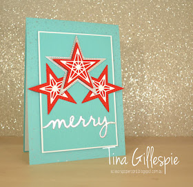 scissorspapercard, Stampin' Up!, Art With Heart, Heart Of Christmas, Christmas, So Many Stars Bundle, Merry Greetings, Silvery Shimmer Delicata, Greatest Part Of Christmas