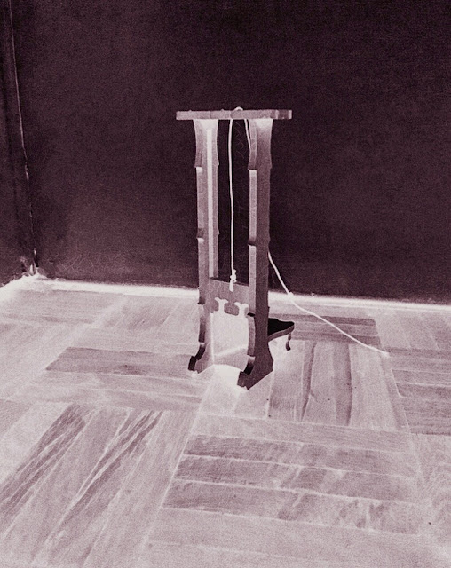 Bastille day version of Warhol's "Little Electric Chair"