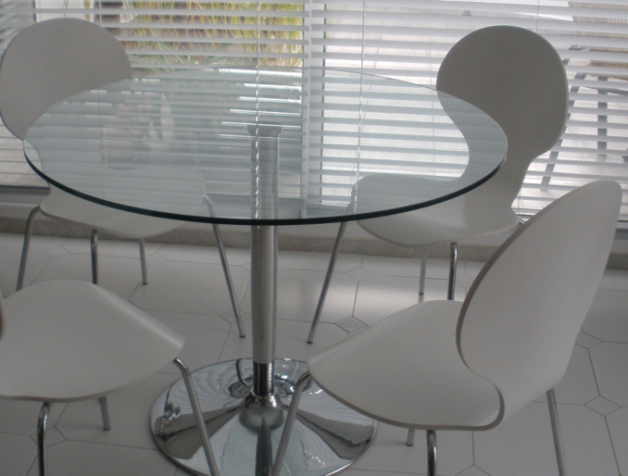 Digame: Glasstopped dining table amp; 4 chairs for sale  reduced price