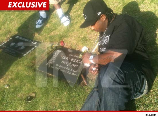 ... and beers drinkers stay the f # k off of eazy e s grave accoring to