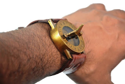 Antique Wrist Brass Compass And Sundial-Watch, Perfect As A Gift For Steampunk Enthusiasts
