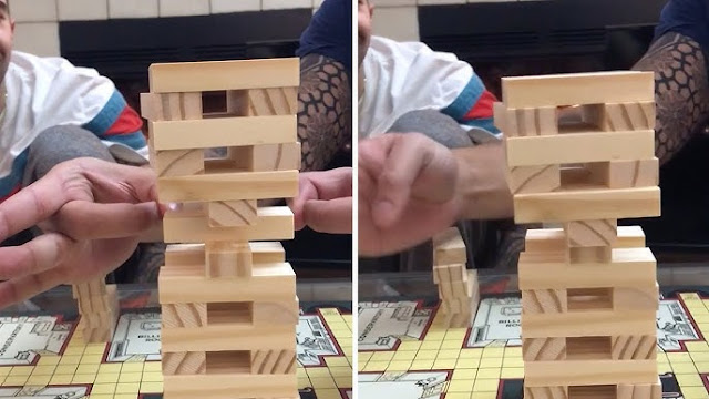 Most Jenga Blocks Removed by Whip in One Minute - Italy