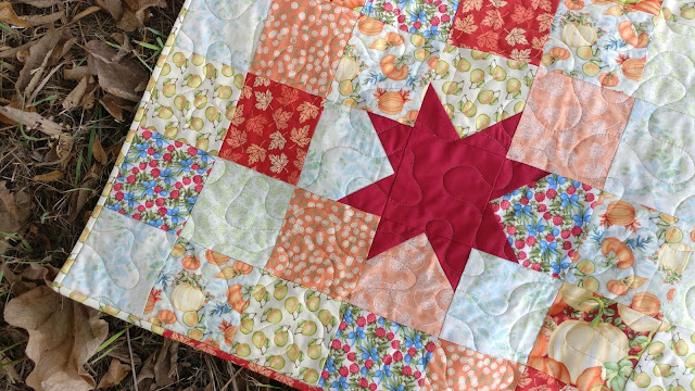 Autumn quilt made with Pumpkin Spice fabrics