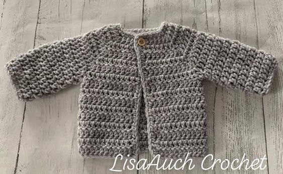 Free Crochet Patterns And Designs By Lisaauch Free Crochet Pattern For Newborn Baby Cardigan Easy