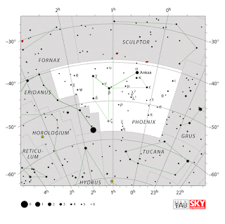 IAU: Карта на съзвездието Феникс | Phoenix