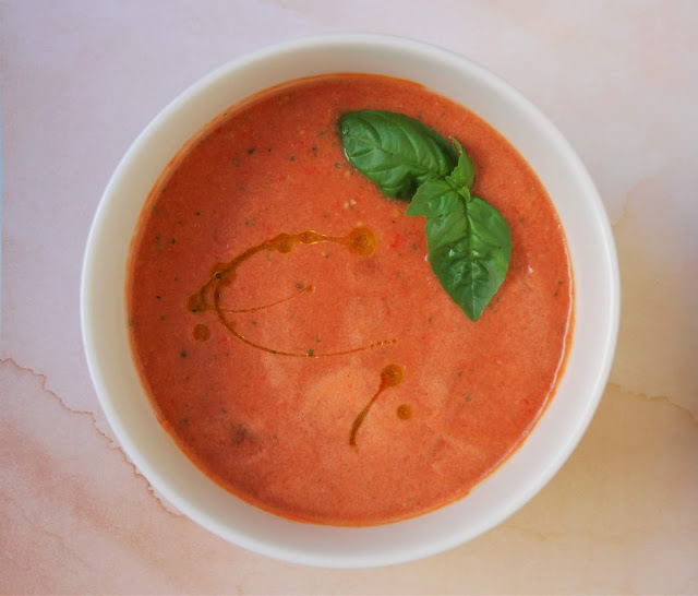 Gaspacho pastèque-tomates-basilic