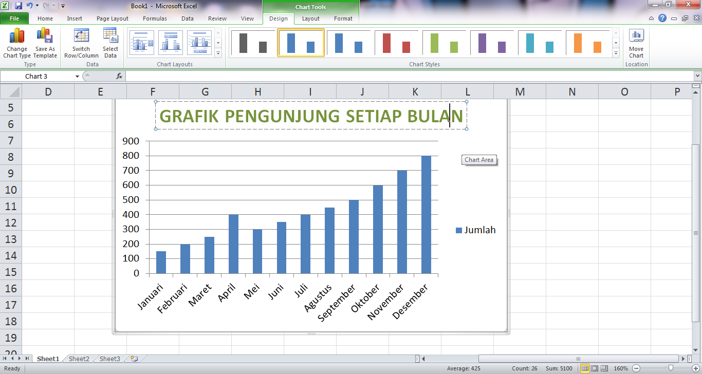 DSMR Cara Membuat Grafik di Dalam Microsoft Excel  2010