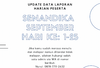 Update Rekap Laporan Harian Senandika September