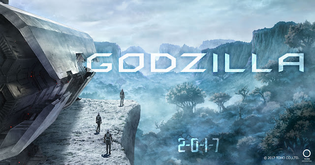 Grafika zwiastująca anime Godzilla