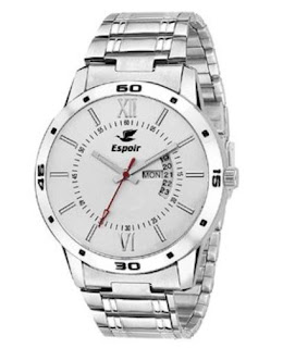 Espoir Round Dial Silver Stainless Steel Strap Analog Watch