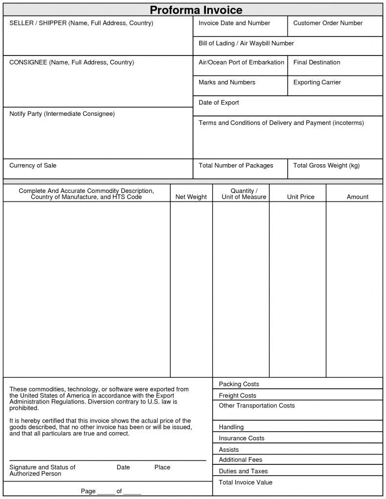 Invoice Format In Excel Invoice Format