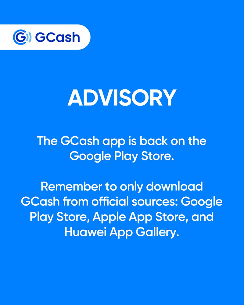 GCash is back