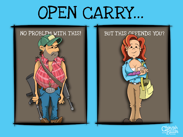 Guns Open Carry Laws Boobs Editorial Cartoon