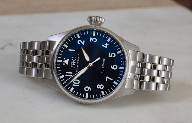 Review IWC Big Pilot 43 mm Blue Watch Replica with Low Price