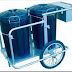 Trash can carts with wheels