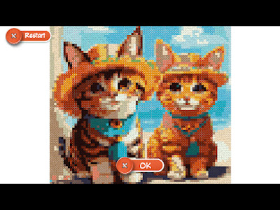 My Hobby Needlework Cat Town Game Screenshot 2