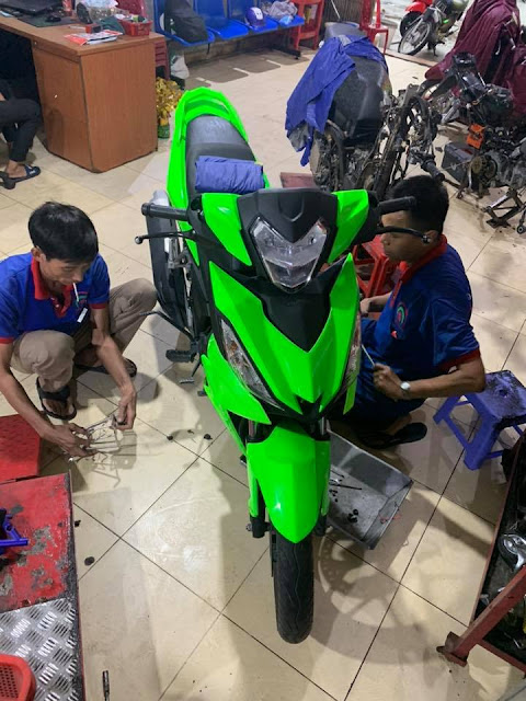 Mẫu Xe Honda Winner sơn xanh neon cực đẹp