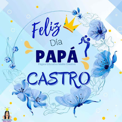 Solapín Feliz Día del Padre - Apellido Castro para imprimir gratis