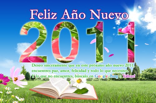 Hermoso wallpaper con mensaje de Año Nuevo 2011