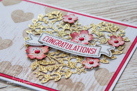 Rustic Hearts and Flowers Engagement Card Made with Stampin' Up! UK Supplies