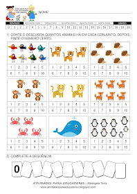 Atividades matemáticas para o 1º Ano jpg