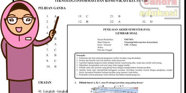 Soal UAS TIK Kelas 8 Semester 1 Dan Kunci Jawaban