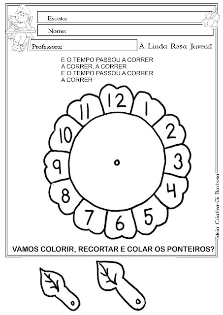 Atividade Corte e Recorte A Linda Rosa Juvenil