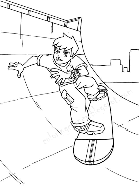 Ben 10 Coloring Pages Printable title=