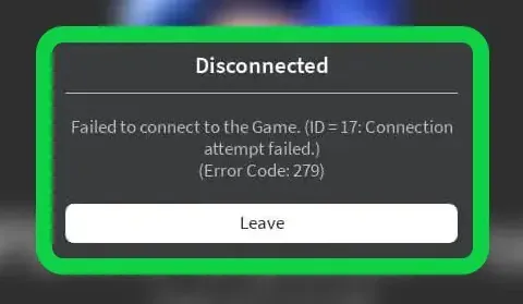 How To Fix Roblox Disconnected (Error Code: 279) Problem Solved