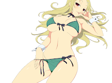 Senran Kagura:Siki Hyper Sexy Bunny Bikini Green Vector v2