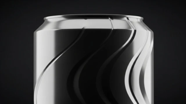 O Design Cilíndrico da Lata: Descubra os Segredos Por Trás da Forma! Lata de refrigerante com design cilíndrico em destaque