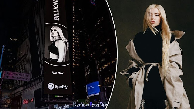Il successo dell'albanese Ava Max è promosso a "Times Square" a New York