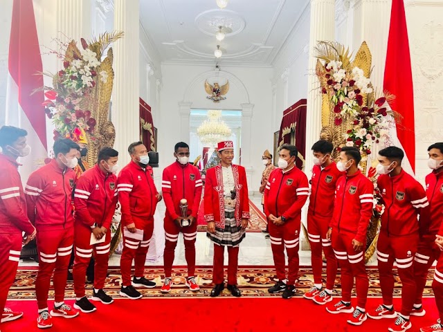 Timnas U-16 Diterima Presiden Jokowi di Istana Merdeka, Beri Selamat 