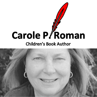 Carole P. Roman logo; photo of author