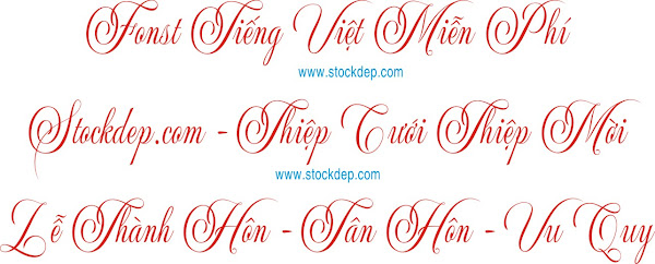 Vector kèm fonts chữ in thiệp cưới miễn phí