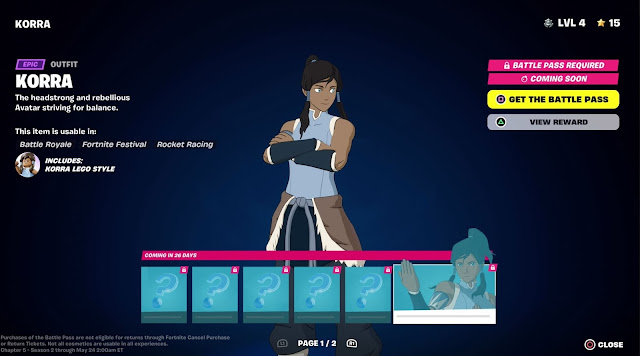 Avatar Korra in Fortnite