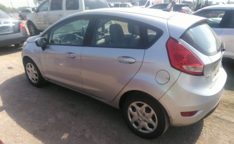 Silver Ford Fiesta Hatchback at Auction Yard