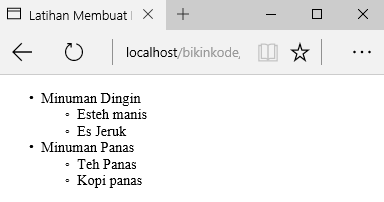 list didalam list