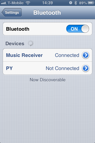 Connecting an iPhone to the M-510 Portable Bluetooth A2DP Music Receiver