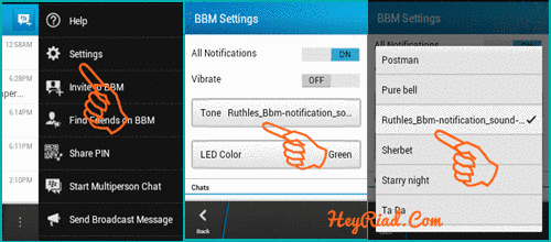  Mengganti bunyi notifikasi pada nada BBM Smartphone dan Tablet Android sebetulnya sangatl Cara Mengganti Nada Dering/Ringtone BBM Android