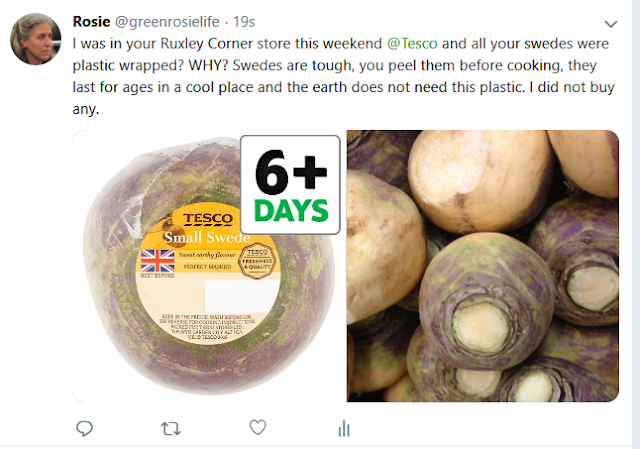 Tweeting against plastic wrapped swedes