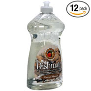 Earth Friendly Products Dishmate Liquid Dishwashing Cleaner, Natural Almond, 25-Ounce Bottles