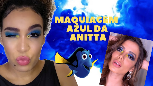 Maquiagem azul da Anitta