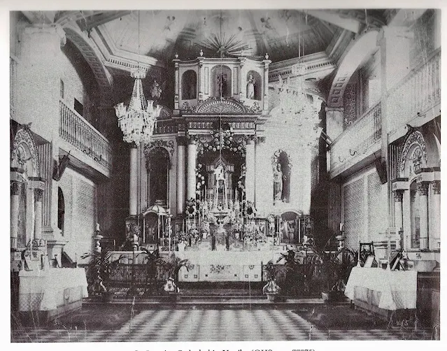 pre-war retablo of the church of San Juan de Letran