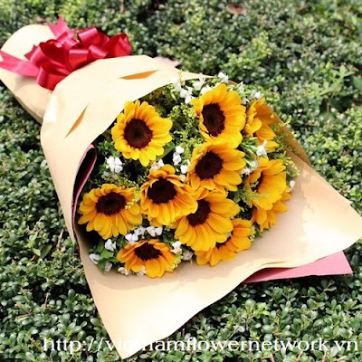 bouquet of sunflowers for women