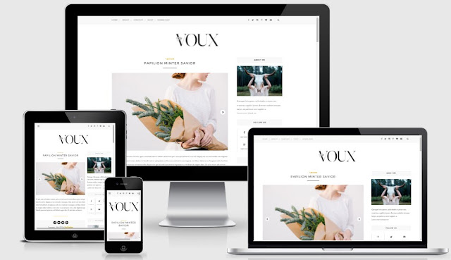 Voux Responsive White And Clean Blogger Template