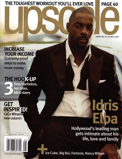 idris elba covers upscale magazine.